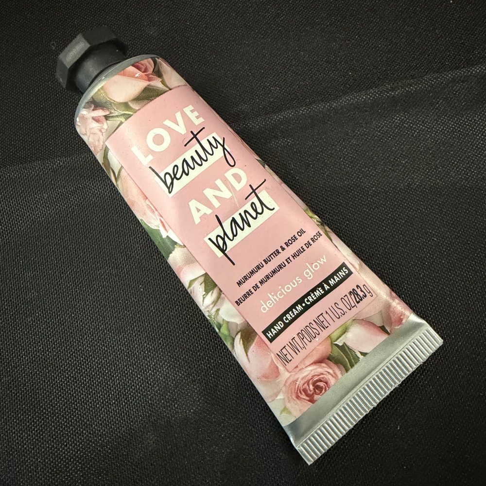 Love Beauty and Planet Delicious Glow Hand Cream Murumuru Butter Rose Oil 1oz